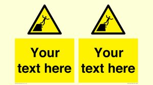 Custom Warning unstable cliff edge